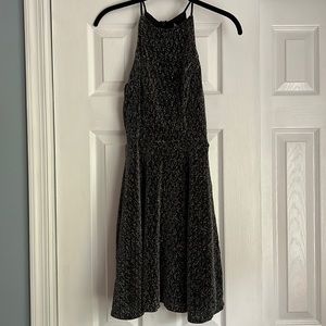 Black Sparkling Skater Dress